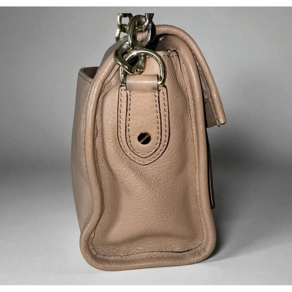 Michael Kors Crossbody Shoulder Bag Taupe Pebbled Leather Lk Nw